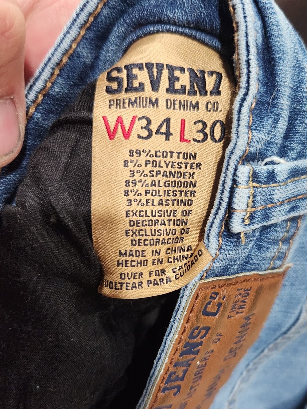 Seven7 Jeans Straight Fit 34x30 - Picture 5 of 5